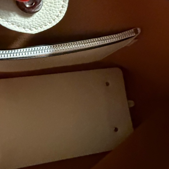 Louis Vuitton Ivory Perforated Monogram Tote with Brown Trim - Picture 5 of 5